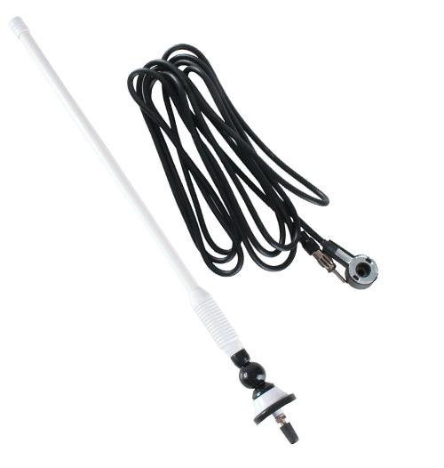 LTC FM - rubber antenne wit