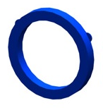 Aquavalve blauwe ring (dik)