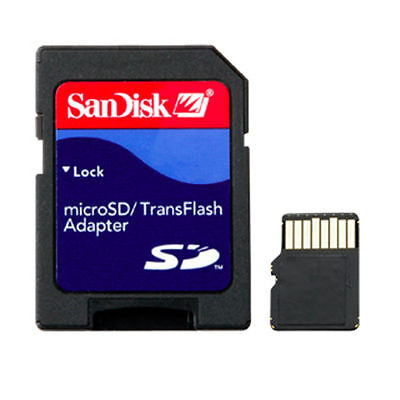 4GB micro SD™ with SD™ adapter