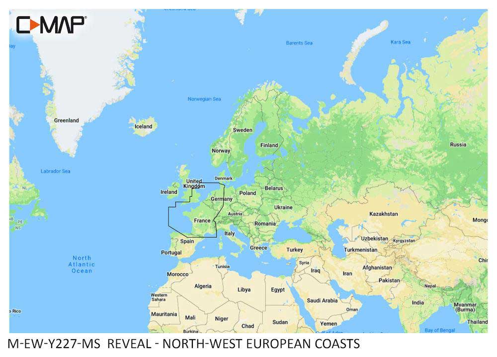 C-MAP REVEAL - North-West European Coasts