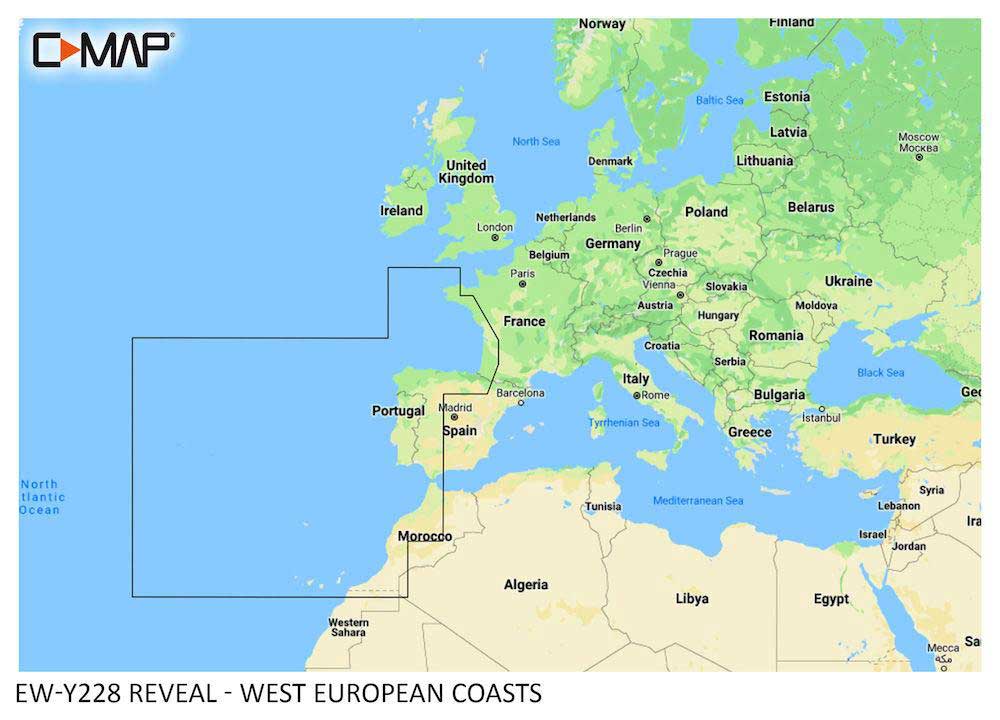 C-MAP REVEAL - West European Coasts