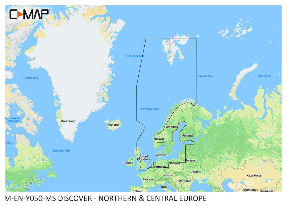 C-MAP DISCOVER - Northern & Central Europe