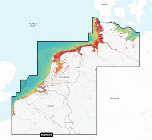 Navionics Vision+ NVEU0076R - België, Nederland, Luxemburg en Duitsland (west)