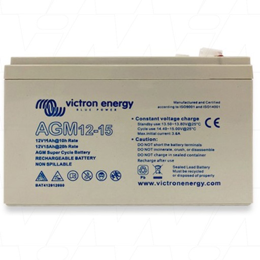 [VIBAT412015080] AGM Super Cycle accu 12V/15Ah (Faston)