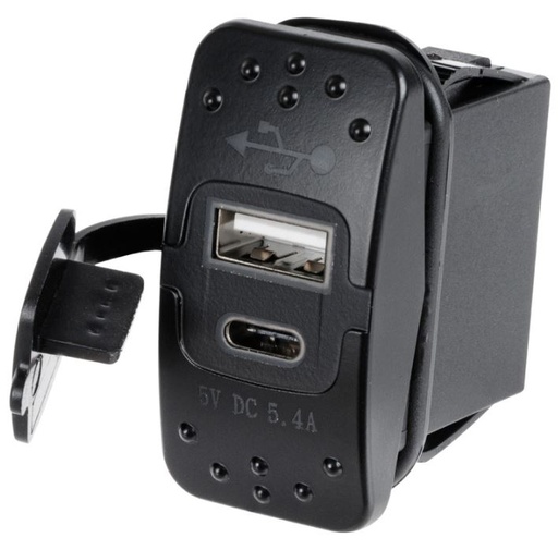 [EU14.195.62] USB-A + USB-C plug voor Carling