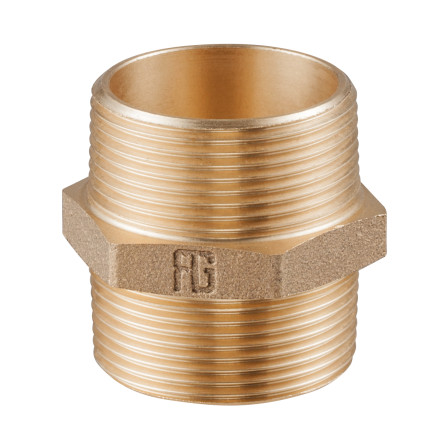 [03099-BRONS] Bronzen nippel 1/2"