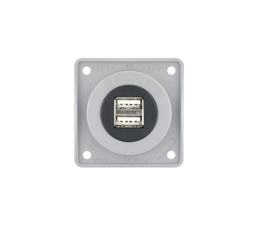 [BK926012507] USB-oplaadcontactdoos 12V - USB A - grijs