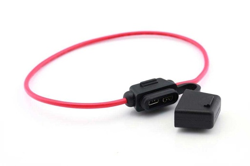 [RIFHA28-1.5R] Vlaksteek zekeringhouder 1.5 mm² rode kabel