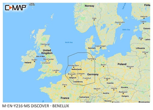 [SRMENY216MS] C-MAP DISCOVER - Benelux Inland & Coastal