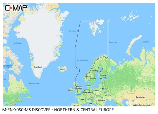 [SRMENY050MS] C-MAP DISCOVER - Northern & Central Europe