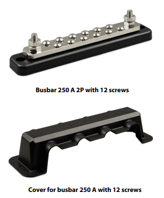 [VIVBB125021220] Busbar 250A 2P with 12 screws +cover